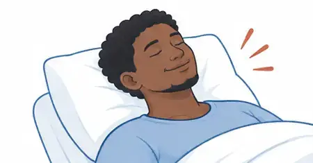 Illustration of a patient resting comfortably after surgery